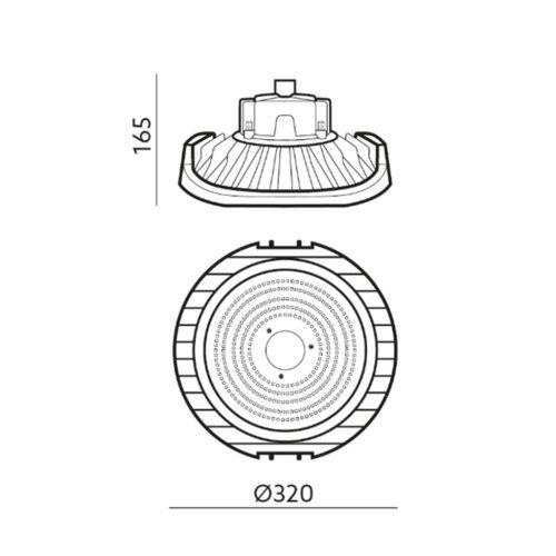 Ipari lámpa LED UFO NINA HIGH BAY 200W 110° 4000K IP65 Kobi