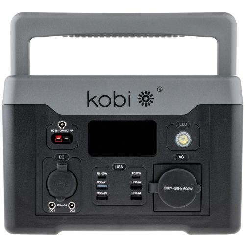 Banki energiatároló Powerbox hordozható mobil erőmű 600W Premium KOBI