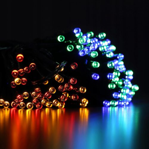 Karácsonyfa lámpák 100 LED dekoratív karácsonyfához kültéri IP44 SZÍNES Többszínű RGB 13m