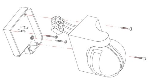 PIR mozgás- és szürkületérzékelő LX39 180ST FEHÉR KOBI