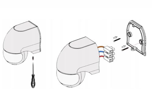 PIR mozgás- és szürkületérzékelő LX40 180ST FEHÉR KOBI