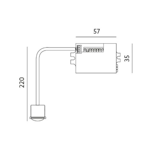 PIR LX42 360ST mozgás- és szürkületérzékelő külső KOBI érzékelővel