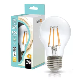   LED izzó E27 gömb alakú 7W 806lm 3000K Meleg 360° Izzószálas Kobi