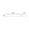 Felületre szerelhető LED Hermetic Fixture ipari lámpa 36W 4000K IP65 3600lm Kobi