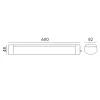 LED lámpa Lineáris Hermetikus 18W 1800lm IP65 60cm Semleges 4000K