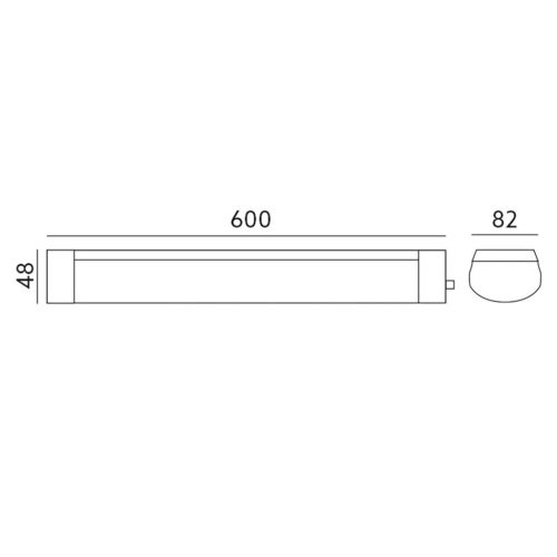 LED lámpa Lineáris Hermetikus 18W 1800lm IP65 60cm Semleges 4000K