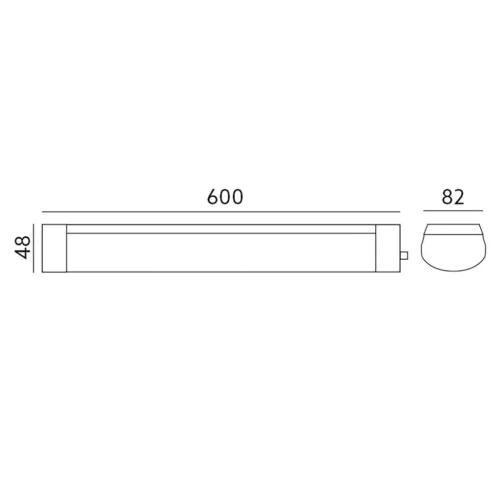 LED lámpa Lineáris Hermetikus 18W 1800lm IP65 60cm Semleges 4000K