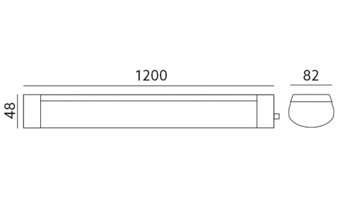 LED lámpa Lineáris Hermetikus 36W 3600lm IP65 120cm Semleges 4000K