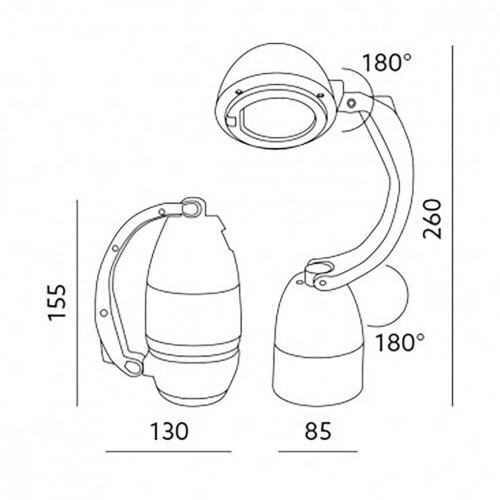 Asztali kempinglámpa LED keresőlámpa TWIST 1W 6700K 3xAA KOBI
