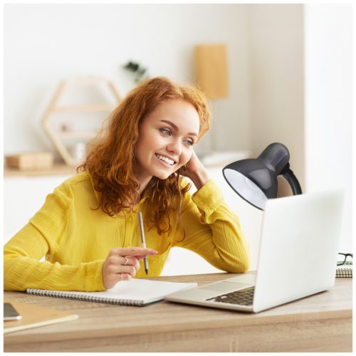 Asztali Lámpa, Asztali Lámpa, Állítható E27, Fekete, Smiley Kobi