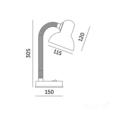 Asztali Lámpa, Asztali Lámpa, Állítható E27, Piros, Smiley Kobi
