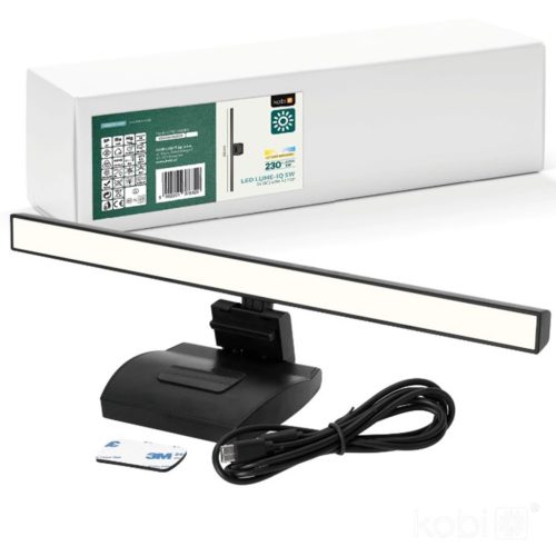 Számítógép képernyő fény LED 5W szabályozható CCT lámpa fekete Kobi