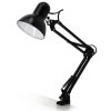 Asztali lámpa E27 Állítható, felcsavarozható fekete Kobi