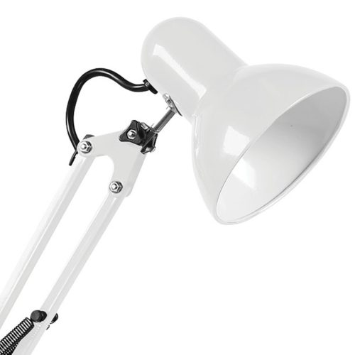 Asztali lámpa E27 Állítható, felcsavarozható, álló, fehér Kobi