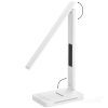 LED asztali lámpa kijelzővel, töltővel, ébresztőórával, CCT DIM, fehér, Kobi