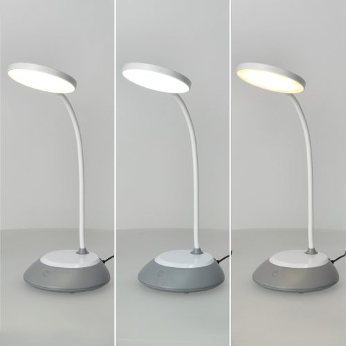 LED asztali lámpa 5W vezeték nélküli szabályozható CCT DIM szürke Kobi