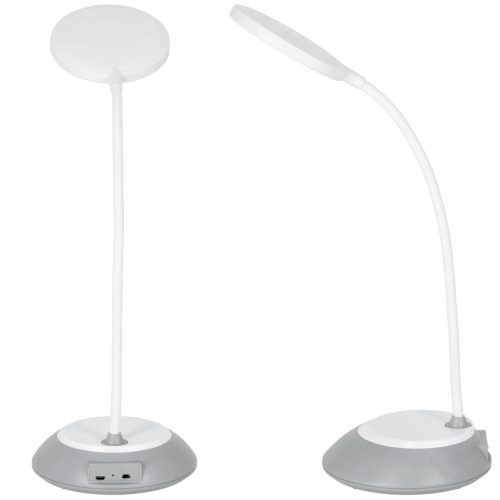 LED asztali lámpa 5W vezeték nélküli szabályozható CCT DIM szürke Kobi