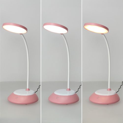LED asztali lámpa 5W vezeték nélküli szabályozható CCT DIM rózsaszín Kobi