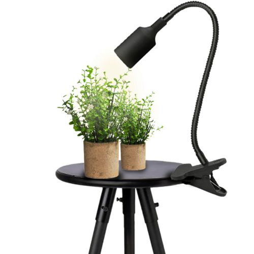 LED asztali növényi lámpa klipszel Fekete PLANTY CLIP Kobi