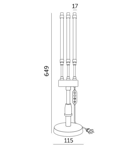 Asztali alapon álló LED növényi lámpa 10W Vitaro Kobi