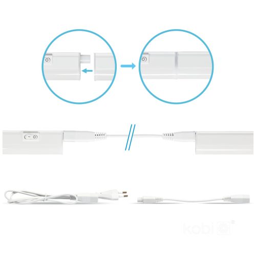 Szekrény alá szerelhető LED bútorlámpa 12W 1200lm CCT fehér Kobi