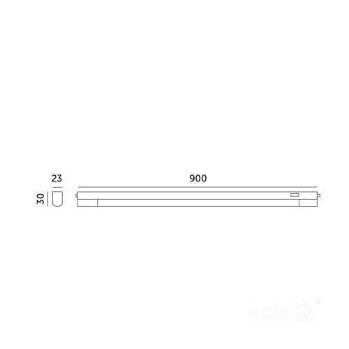 Szekrény alá szerelhető LED bútorlámpa 12W 1200lm CCT fehér Kobi