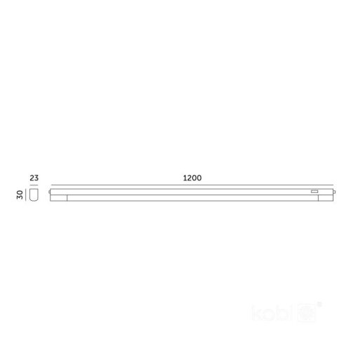 Szekrény alá szerelhető LED bútorlámpa 16W 1600lm CCT fehér Kobi