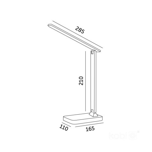 LED asztali lámpa 7W 460lm CCT 120° újratölthető fehér Noblite Kobi