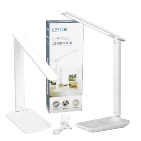 LED asztali lámpa, 7W CCT, 120°, fehér, Noblite Kobi