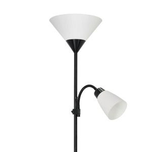 Állólámpa, Állólámpa, 2 Izzós, E27 E14, Tejes Fekete, Kobi