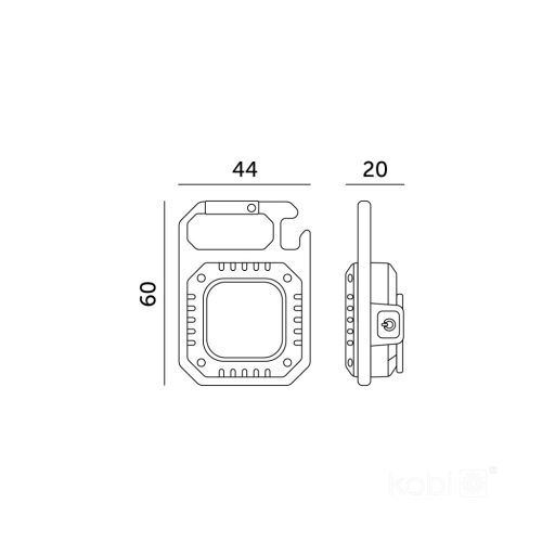 Kompakt zseblámpa, multifunkciós, hordozható, újratölthető lámpa, 7,4 W, 550 lm, CCT, 7 üzemmód, X-MPR Kobi
