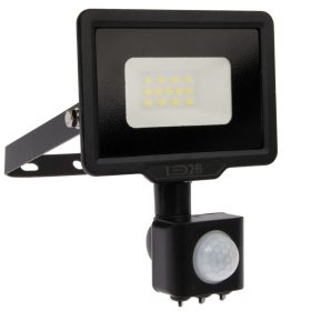   LED REFLEKTOR 10W 800lm 3000K IP44 fekete LED2B KOBI MHC mozgásérzékelővel
