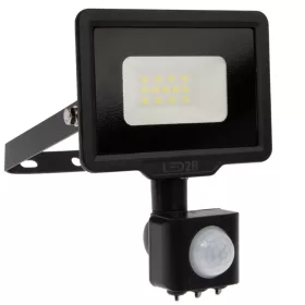   LED REFLEKTOR 10W 800lm 3000K IP44 fekete LED2B KOBI MHC mozgásérzékelővel