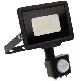   LED reflektor 10W 800lm 6000K IP44 fekete LED2B KOBI MHC mozgásérzékelővel