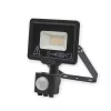 LED reflektor 10W 800lm 6000K IP44 fekete LED2B KOBI MHC mozgásérzékelővel