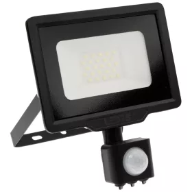   LED reflektor 20W 1600lm 4000K IP44 fekete LED2B KOBI MHC mozgásérzékelővel