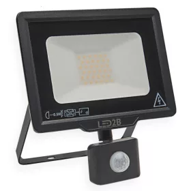  LED reflektor 30W 2400lm 4000K IP44 fekete LED2B KOBI MHC mozgásérzékelővel