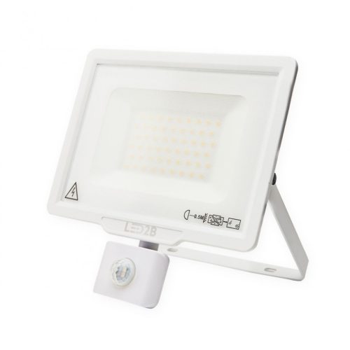 LED reflektor 50W 4000lm 3000K IP44 fehér LED2B KOBI MHC mozgásérzékelővel