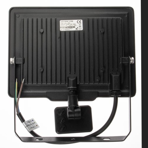 LED reflektor 50W 4000lm 4000K IP44 fekete LED2B KOBI MHC mozgásérzékelővel