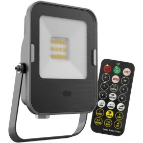   LED reflektor 10W 800lm 3000K IP65 fekete mozgás- és alkonyérzékelővel + KOBI MHNC távirányító