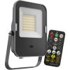 LED reflektor 30W 2400lm 6500K IP65 fekete mozgás- és alkonyérzékelővel + KOBI MHNC távirányító