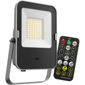   LED reflektor 50W 4000lm 6500K IP65 Fekete mozgás- és alkonyérzékelővel + KOBI MHNC távirányító