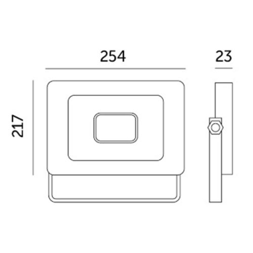 LED reflektor halogén 100W 8700lm 4000K IP65 fekete LED2B MH KOBI lámpa