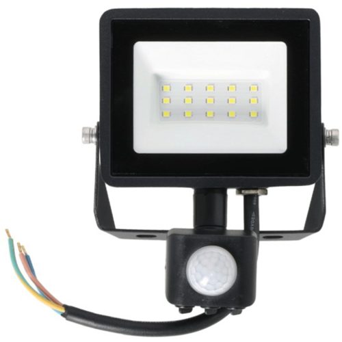 LED fényvető halogén 10W 735lm 4000K IP65 mozgásérzékelő fekete MH Kobi