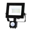 LED fényvető halogén 10W 735lm 6500K IP65 mozgásérzékelő fekete MH Kobi