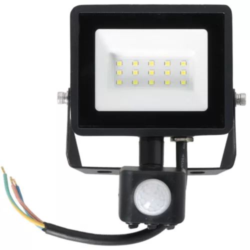 LED fényvető halogén 10W 735lm 6500K IP65 mozgásérzékelő fekete MH Kobi