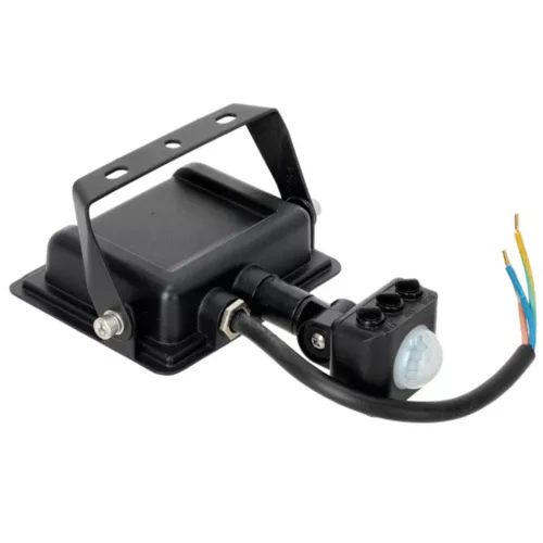 LED fényvető halogén 10W 735lm 6500K IP65 mozgásérzékelő fekete MH Kobi