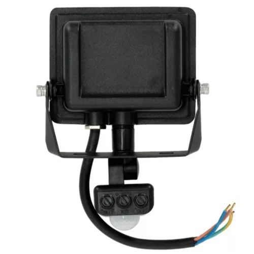 LED reflektor halogén 20W 1620lm 4000K IP65 fekete mozgásérzékelő MH Kobi