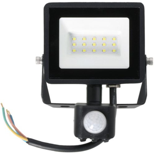 LED reflektor halogén 20W 1620lm 4000K IP65 fekete mozgásérzékelő MH Kobi