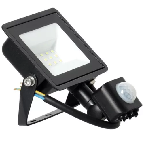 LED reflektor halogén 20W 1620lm 4000K IP65 fekete mozgásérzékelő MH Kobi